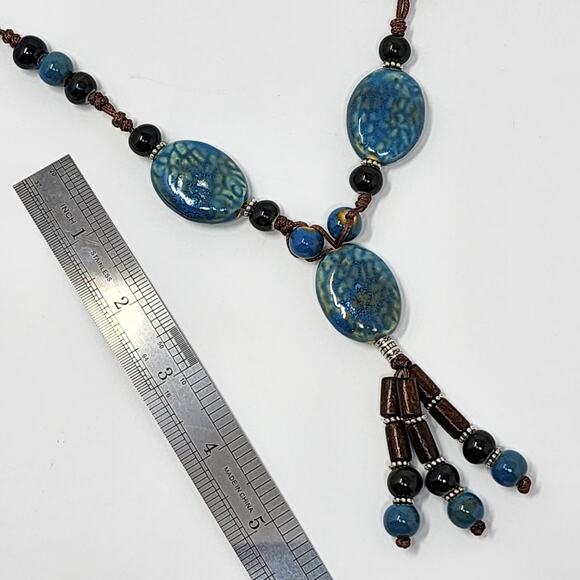 Ocean Breeze Boho Statement Necklace - Picture 5 of 6